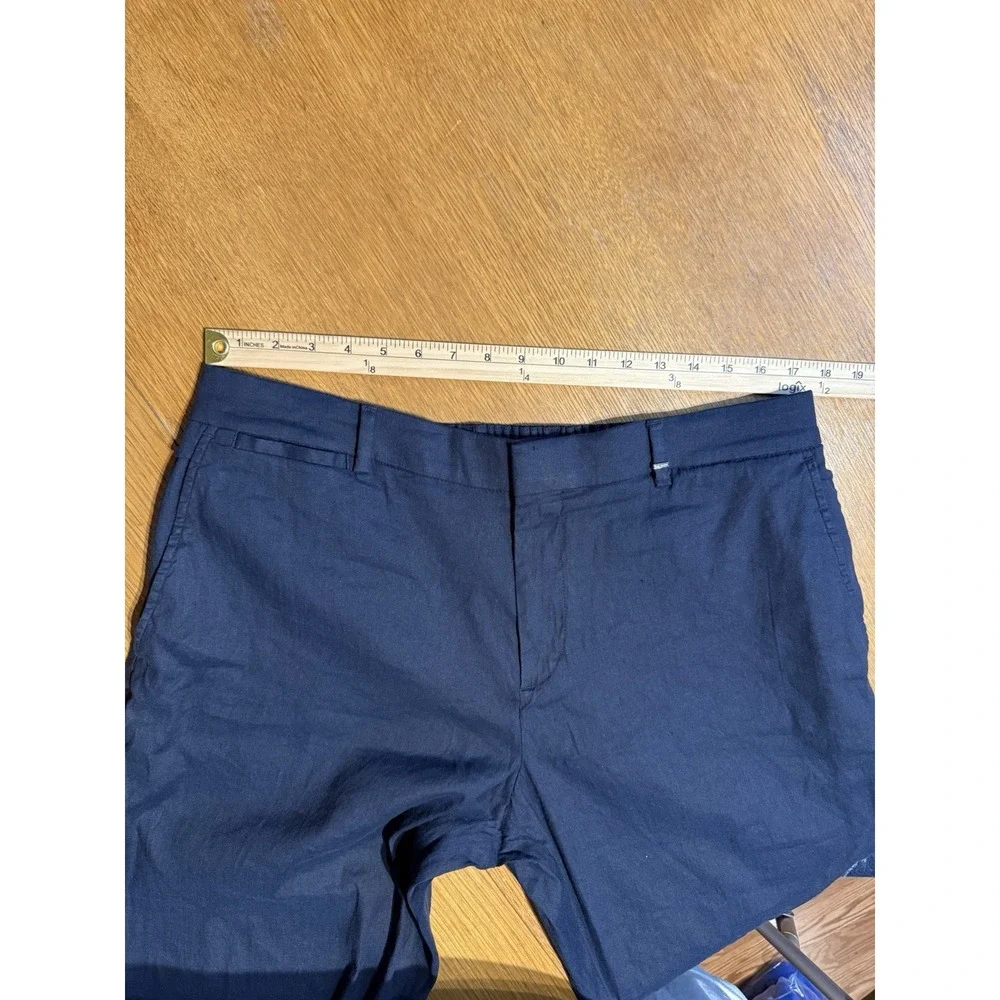 Ted Baker Kimmel Linen Blend Pants 38R Navy Slim Elastic Waist Mens NWT